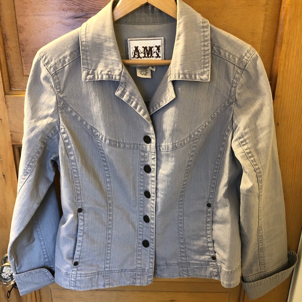 Ami Gray Denim Jacket